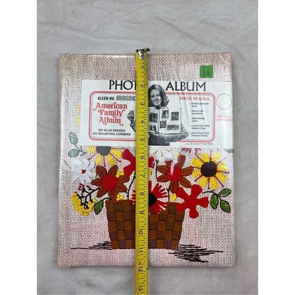 Vintage NOS 1970s Floral Photo Album Crewel - Picture 6 of 7